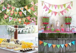 Bunting Decoration on candy Buffet