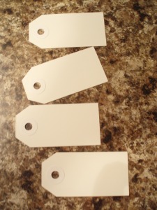 White Shipping Tags for Wedding Favours